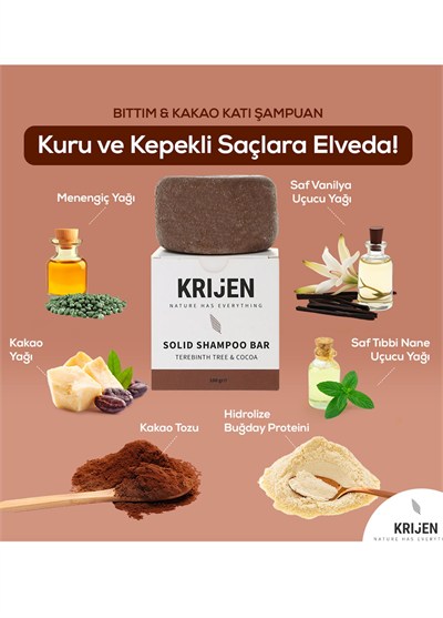 Krijen Bıttım ve Kakao Katı Şampuanı 100 Gr