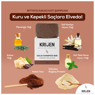 Krijen Bıttım ve Kakao Katı Şampuanı 100 Gr