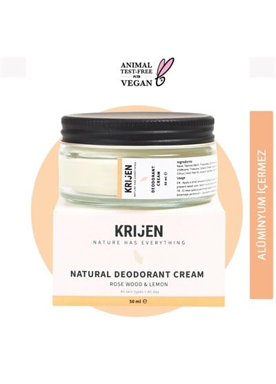 Krijen Gül Ağacı ve Limon Krem Deodorant 50 Ml