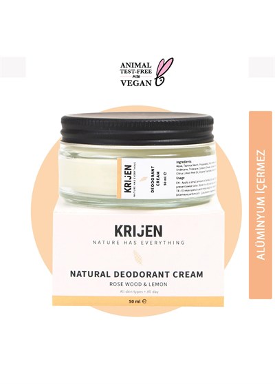 Krijen Gül Ağacı ve Limon Krem Deodorant 50 Ml