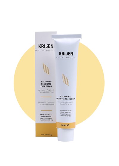 Krijen Kenevir Tohumu + Hyaluronik Asit | Fermente / Prebiyotik Karma Cilt Yüz Kremi 50 Gr