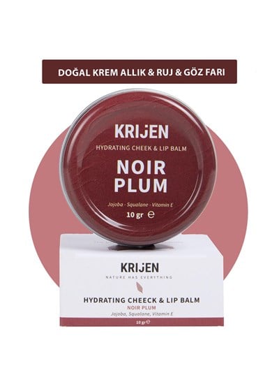 Krijen Noir Plum Mürdüm Renkli Dudak & Yanak Balmı