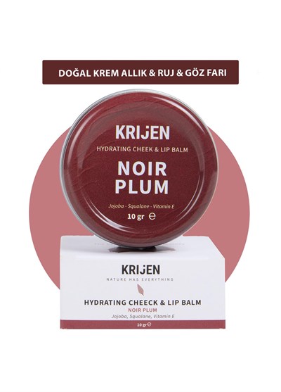 Krijen Noir Plum Mürdüm Renkli Dudak & Yanak Balmı