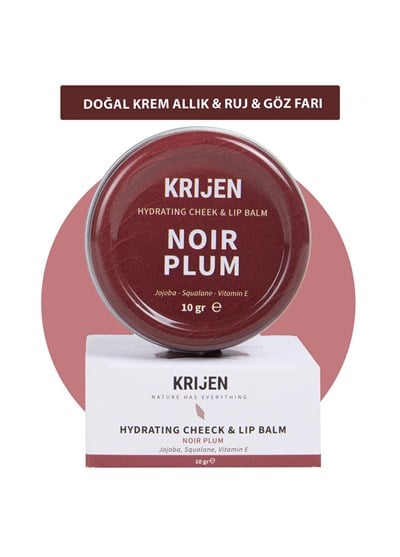 Krijen Noir Plum Mürdüm Renkli Dudak & Yanak Balmı