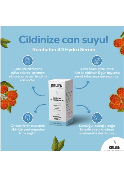 Krijen Rambutan 4D Hydra Yoğun Nemlendirici Serum