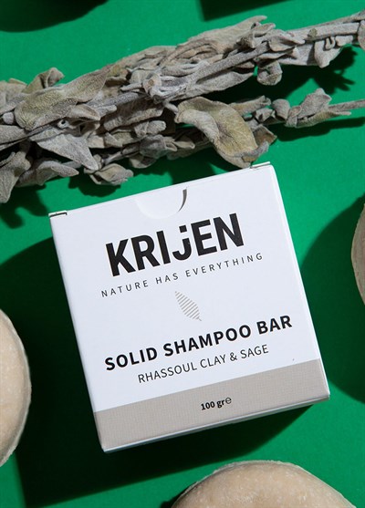 Krijen Rhassoul Kili ve Adaçayı Katı Şampuan 100 Gr