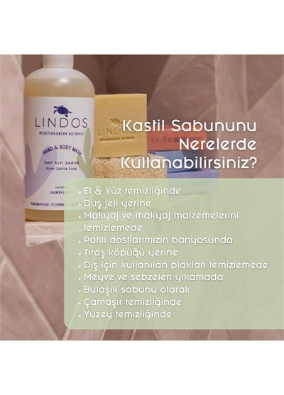 Lindos Saf Sıvı Kastil Sabun Lavanta 600ml