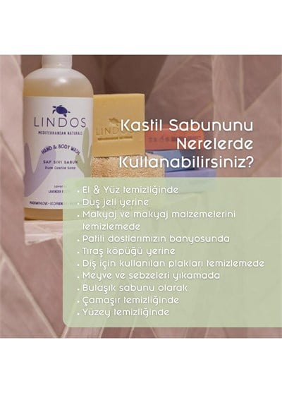 Lindos Saf Sıvı Kastil Sabun REFILL Lavanta 1200ml