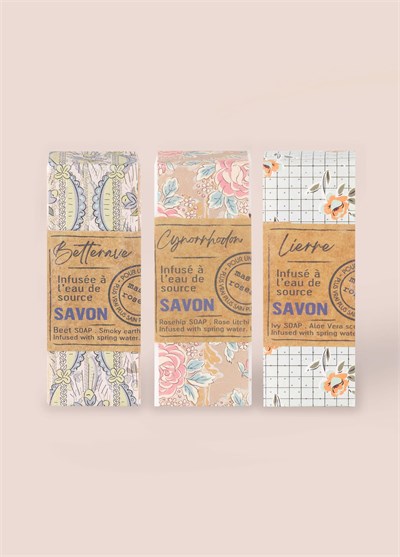 Mas du Roseau Beet Rosehip Ivy Soap Set Bitkisel Sabun Seti