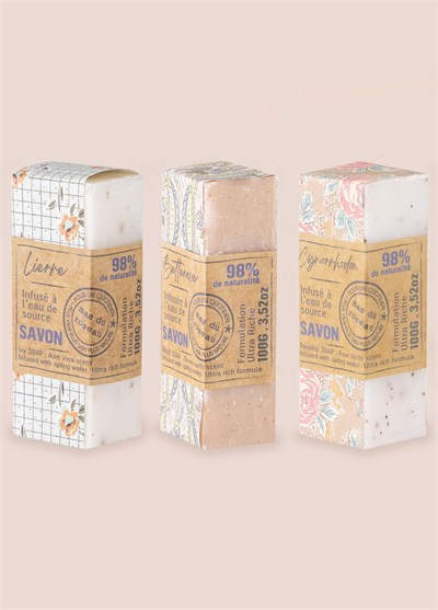 Mas du Roseau Beet Rosehip Ivy Soap Set Bitkisel Sabun Seti
