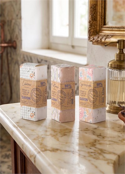 Mas du Roseau Beet Rosehip Ivy Soap Set Bitkisel Sabun Seti
