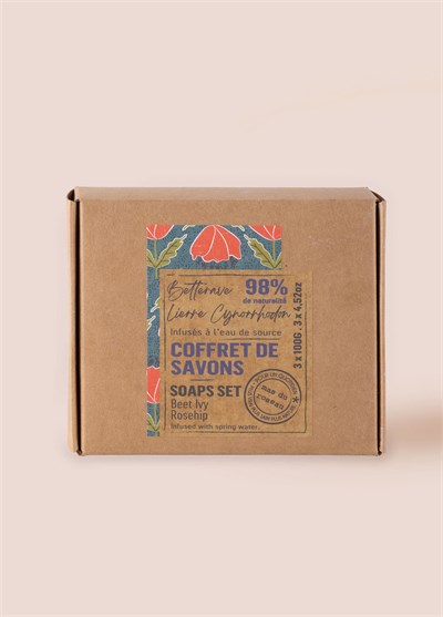 Mas du Roseau Beet Rosehip Ivy Soap Set Bitkisel Sabun Seti