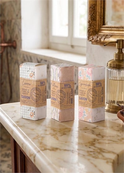 Mas du Roseau Beet Rosehip Ivy Soap Set Bitkisel Sabun Seti