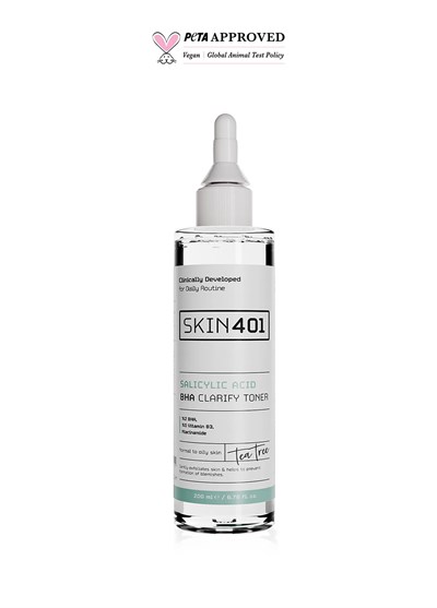 Skin401 %2 Salisilik Asit BHA Arındırıcı, Gözenek Sıkılaştırıcı Siyah Nokta Karşıtı Tonik 200ml