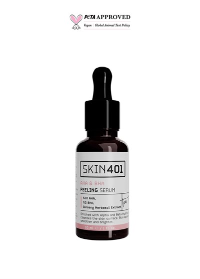 Skin401 AHA %10 BHA %2 Canlandırıcı Cilt Tonu Eşitleyici Yüz Peeling Serum 30ml