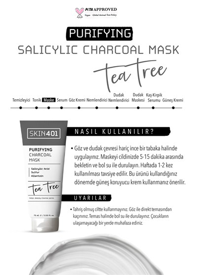 Skin401 Arındırıcı Sülfür & Kömür Maskesi 75ml