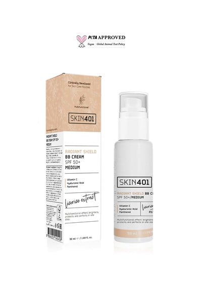 Skin401 Aydınlatıcı BB Krem SPF 50+Medium Tone