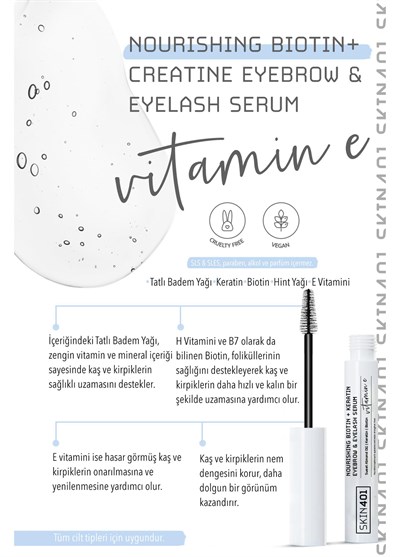 Skin401 Biotin+Keratin Besleyici Kaş Kirpik Serumu 6.5ml