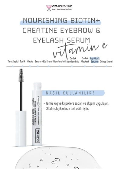 Skin401 Biotin+Keratin Besleyici Kaş Kirpik Serumu 6.5ml
