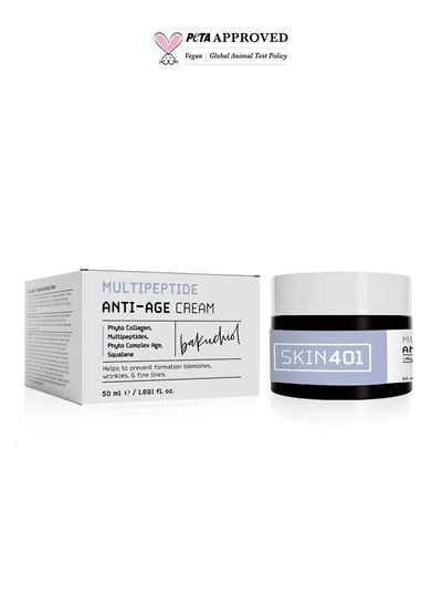 Skin401 Multipeptit Bakuchiol (Vegan Retinol) Yaşlanma ve Kırışıklık Karşıtı Krem 50ml