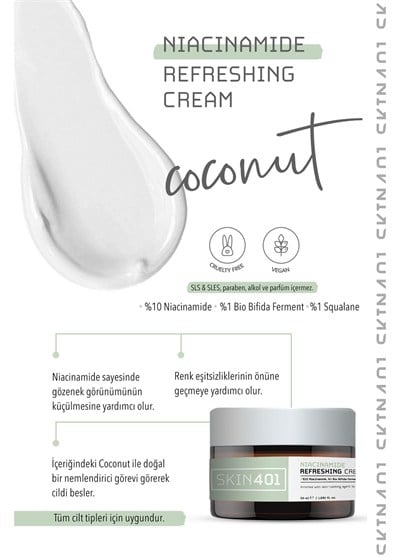 Skin401 Niacinamide Canlandırıcı ve Aydınlatıcı Krem 50ml