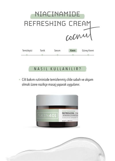 Skin401 Niacinamide Canlandırıcı ve Aydınlatıcı Krem 50ml