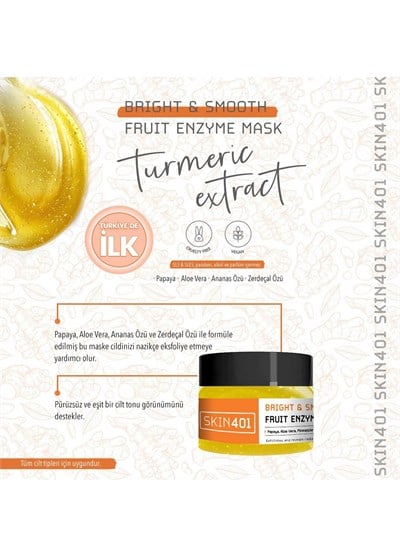 Skin401 Parlak ve Pürüzsüz Meyve Enzim Maskesi 100 ml
