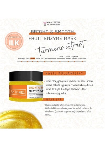 Skin401 Parlak ve Pürüzsüz Meyve Enzim Maskesi 100 ml