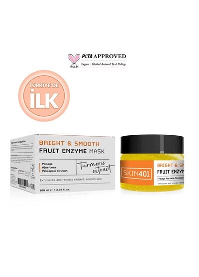 Skin401 Parlak ve Pürüzsüz Meyve Enzim Maskesi 100 ml