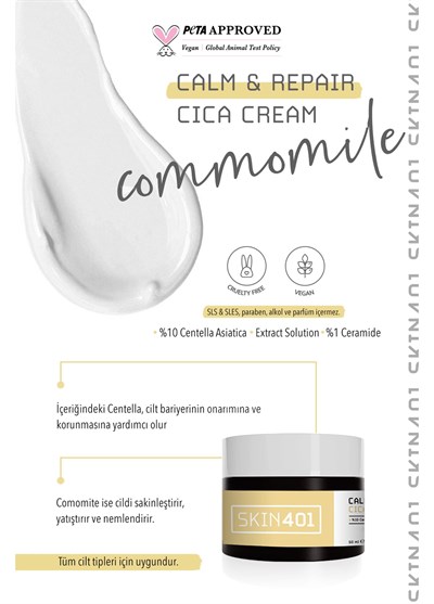 Skin401 Sakinleştirici ve Bariyer Onarıcı Centella Krem 50ml