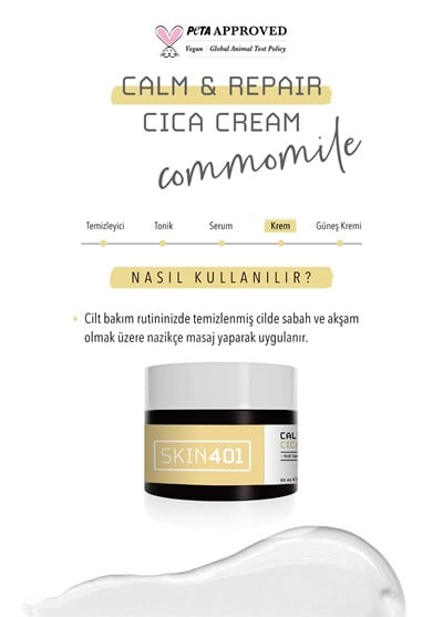 Skin401 Sakinleştirici ve Bariyer Onarıcı Centella Krem 50ml