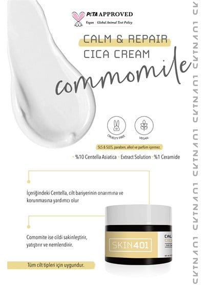 Skin401 Sakinleştirici ve Bariyer Onarıcı Centella Krem 50ml