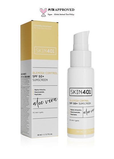 Skin401 SPF 50+ Leke Karşıtı Aloe Vera Nemlendiricili Güneş Kremi 50ml