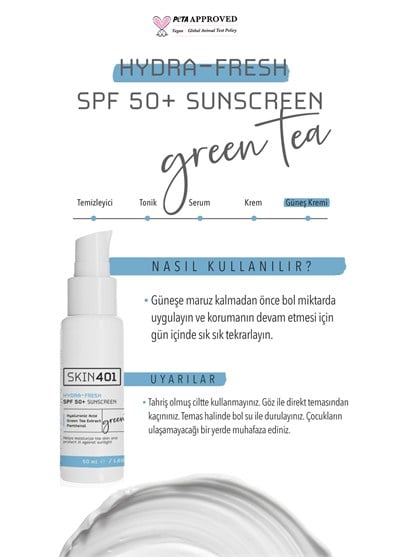 Skin401 SPF 50+ Nemlendirici & Tazeleyici Güneş Kremi 50ml