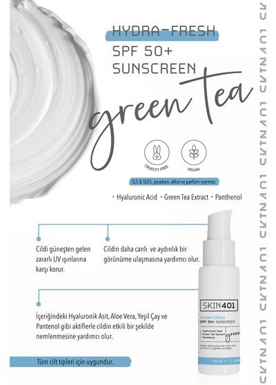 Skin401 SPF 50+ Nemlendirici & Tazeleyici Güneş Kremi 50ml