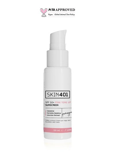 Skin401 SPF 50+ Pembe Ton Eşitleyici Güneş Kremi 50 ml