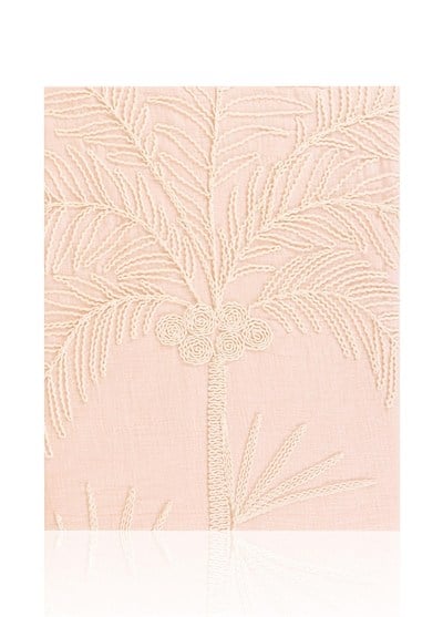 The Mia Throw Koltuk Şalı Püsküllü Pudra 170x130
