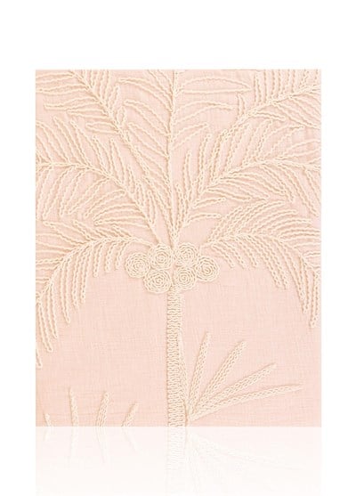 The Mia Throw Koltuk Şalı Püsküllü Pudra 170x130