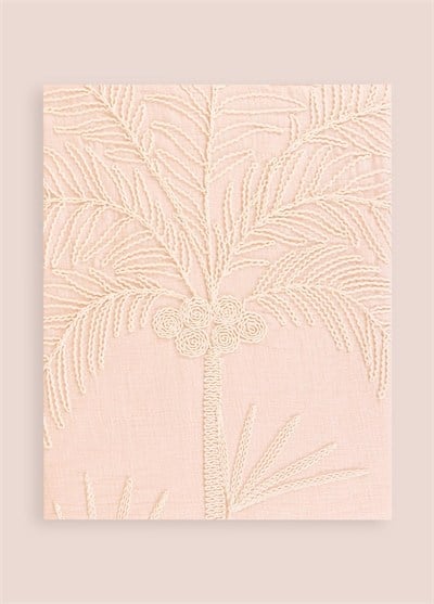 The Mia Throw Koltuk Şalı Püsküllü Pudra 170x130
