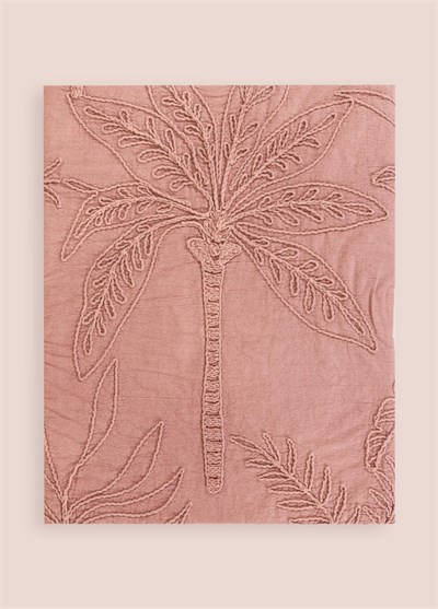 The Mia Throw Koltuk Şalı Püsküllü Gül Kurusu 170x130