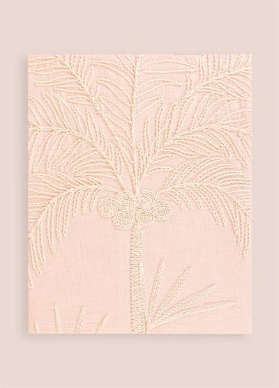 The Mia Throw Koltuk Şalı Püsküllü Pudra 170x130