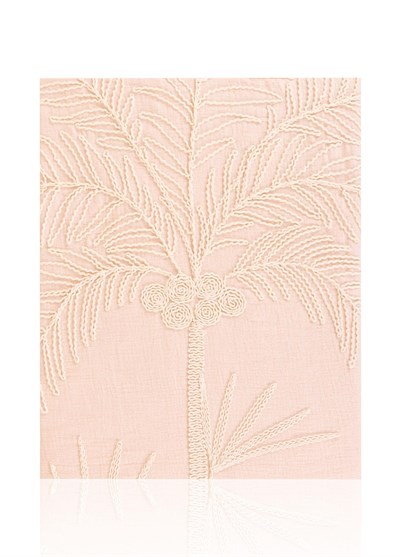 The Mia Throw Koltuk Şalı Püsküllü Pudra 170x130