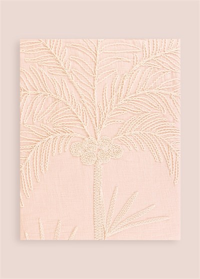 The Mia Throw Koltuk Şalı Püsküllü Pudra 170x130