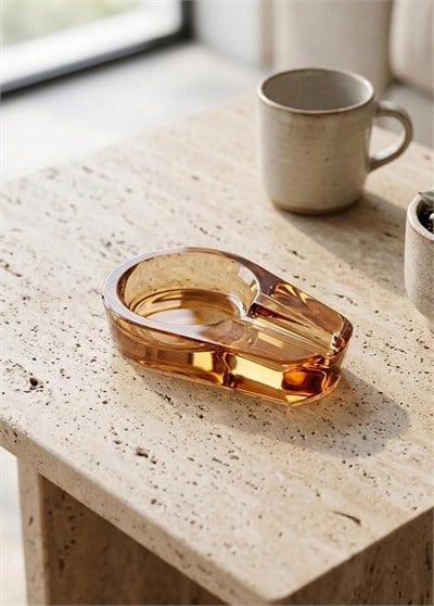 Küllük The Mia Kristal Puro Küllüğü Amber 12x8 Cm