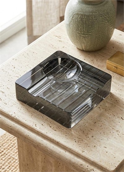 Küllük The Mia Kristal Puro Küllüğü  Gri 13x13 Cm