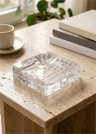 The Mia Kristal Puro Küllüğü Şeffaf 13x13 Cm