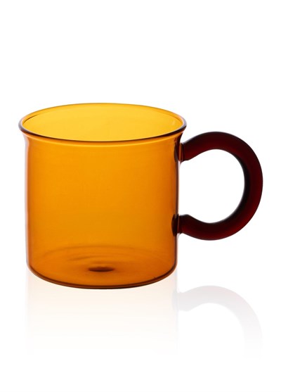 The Mia Renkli Cam Kupa Amber 230 ml 