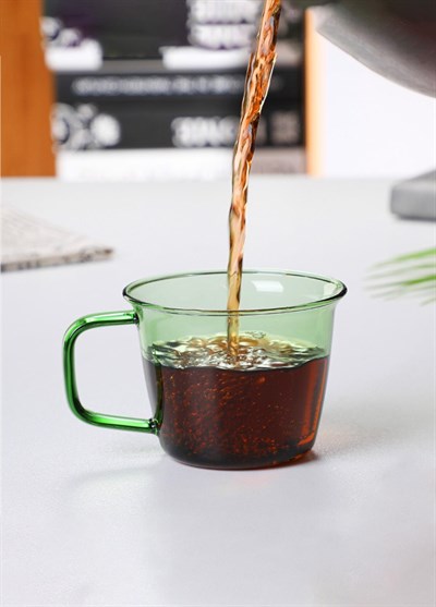 The Mia Renkli Cam Kupa Yeşil 230 ml 