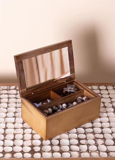 The Mia Natura Akasya Aynalı Makyaj Kutusu 23x15x10 cm