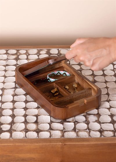 The Mia Natura Akasya Bölmeli Organizer Kutu 25x14x4 cm